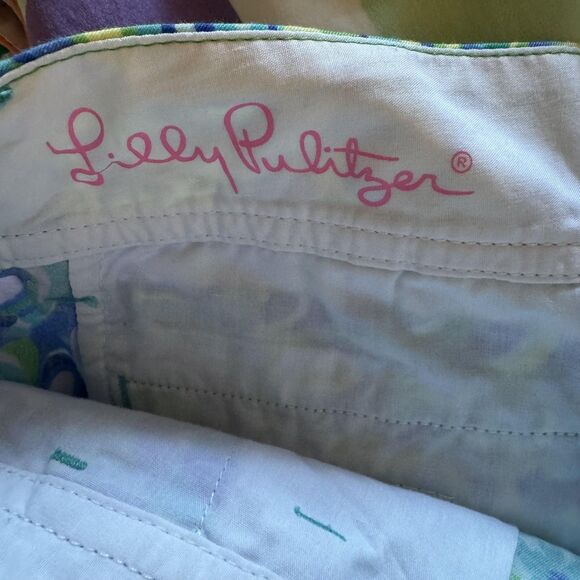 Lilly Pulitzer Shorts Womens 00 Blue Green Callahan Short Floral Print Resort - Picture 8 of 10